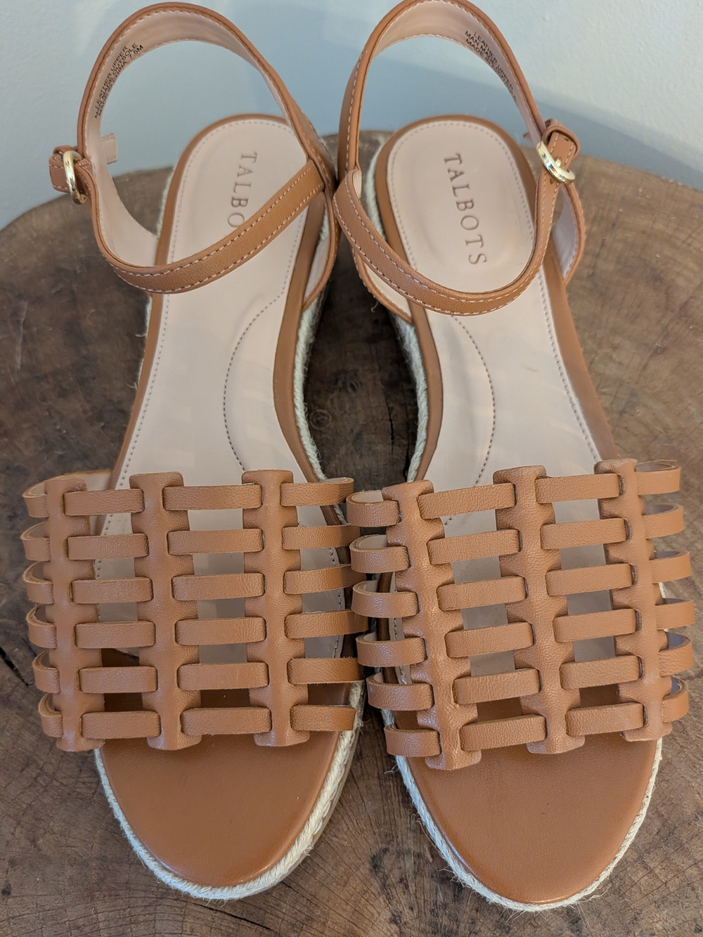 Talbots Tan Woven Espadrille Sandals for Women